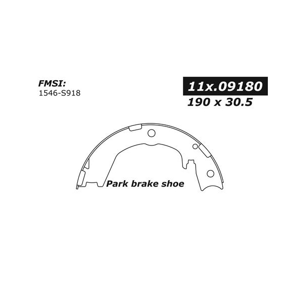 Centric Parts Centric Brake Shoes, 111.09180 111.09180 - main